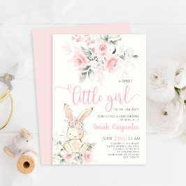 Invitación de Chica Baby Shower de Bunny