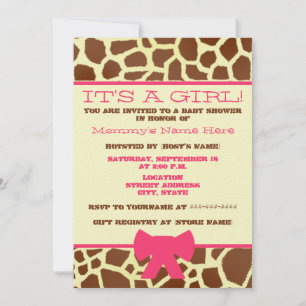 Invitación de Chica Baby Shower - Impresión de jir