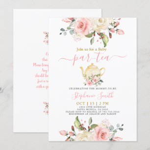 Invitación de chica Baby Shower Par-Tea