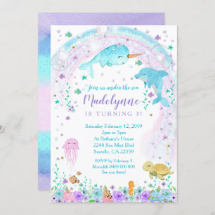 Invitación de chica bajo el mar
