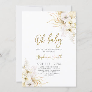 Invitación de Chica bohemio tropical de Baby Showe