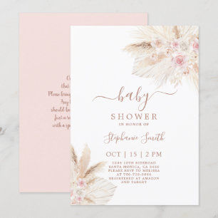 Invitación de Chica de Baby Shower tropical de Rub