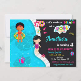 Invitación de Chica de invitación de cumpleaños de
