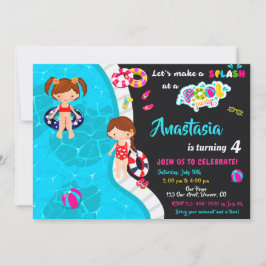 Invitación de Chica de invitación de cumpleaños de