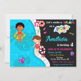 Invitación de Chica de invitación de cumpleaños de