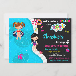 Invitación de Chica de invitación de cumpleaños de
