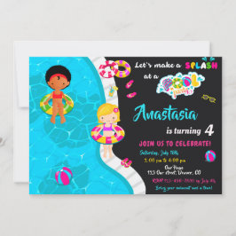Invitación de Chica de invitación de cumpleaños de