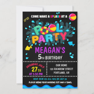 Invitación de Chica de invitación de grupo fiesta 