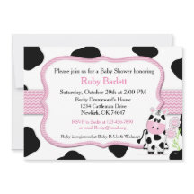 Invitación de Chica para Baby Shower con Chevron P