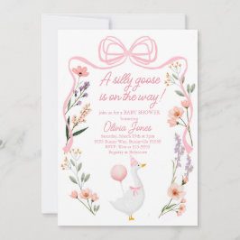 Invitación de Chica rosa a la ducha de bebé de gan