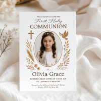 Invitación de Chica ruso a la primera comunión