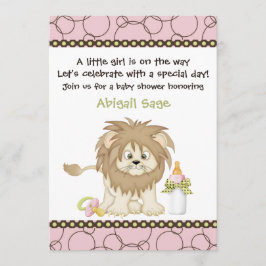 Invitación de Chicas a través de Baby Shower a leo