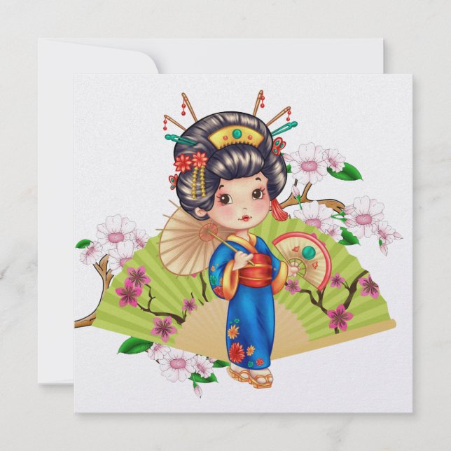 INVITACIÓN DE Chicas bonitos Japoneses (Anverso)