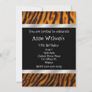 Invitación de Chicas de plata y tigre