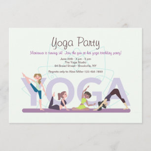 Invitación de chicas de yoga