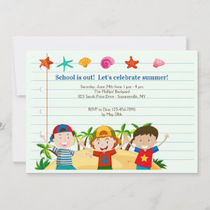 Invitación de chicos de verano