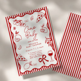 Invitación de Ciao - Invitación de baby shower ita