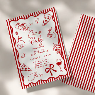 Invitación de Ciao - Invitación de baby shower ita