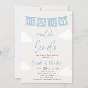 Invitación de Cielito Lindo Baby Shower Boy
