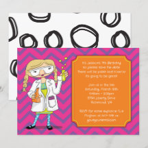 Invitación de científicos locos: pociones de Chica