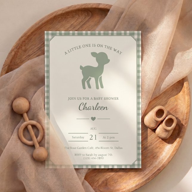 Invitación de Ciervo para Baby Shower (Baby Shower Deer Invitation)