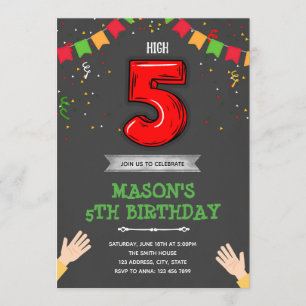 Invitación de cinco años
