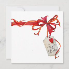 Invitación de cinta roja y rosa para ocasiones esp