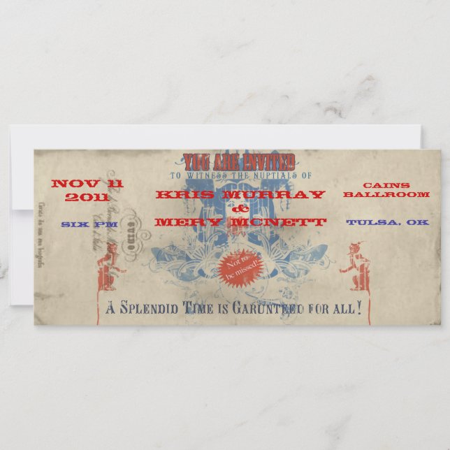 Invitación de circo vintage (Anverso)