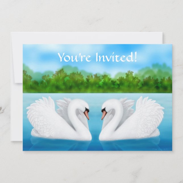Invitación de Cisnes de Amor (Anverso)