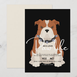 invitación de cita Bulldog