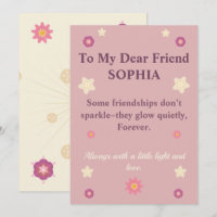 Invitación de Cita de Amistad Floral Personalizada