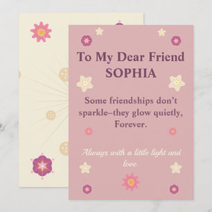Invitación de Cita de Amistad Floral Personalizada
