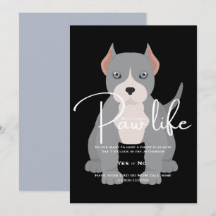 Invitación de cita de juego de pit bull vida de pa