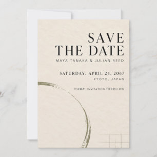 Invitación de cita de salvado moderno japonés Sumi