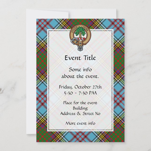 Invitación de Clan Anderson Escudo (Anverso)