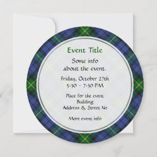 Invitación de Clan Gordon Tartan