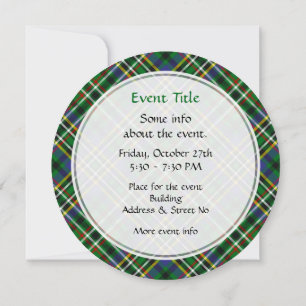 Invitación de Clan Scott Green Tartan