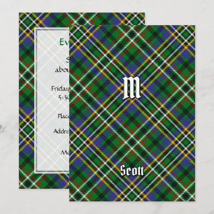 Invitación de Clan Scott Green Tartan