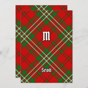 Invitación de Clan Scott Red Tartan