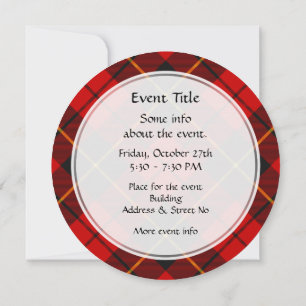 Invitación de Clan Wallace Tartan