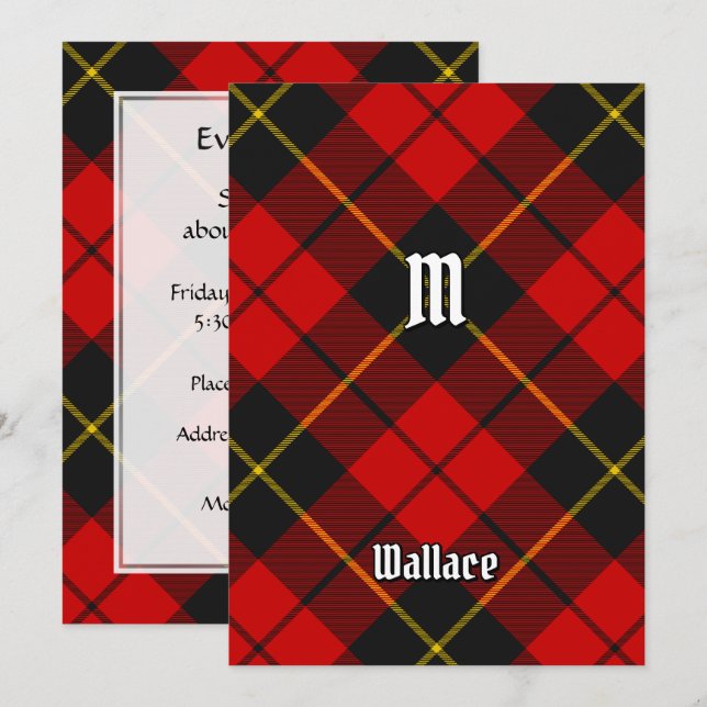Invitación de Clan Wallace Tartan (Anverso / Reverso)