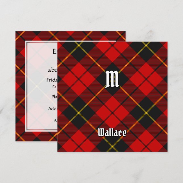 Invitación de Clan Wallace Tartan (Anverso / Reverso)