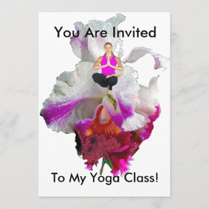 INVITACIÓN DE CLASE YOGA - POSTURA DE YOGA EN ORQU