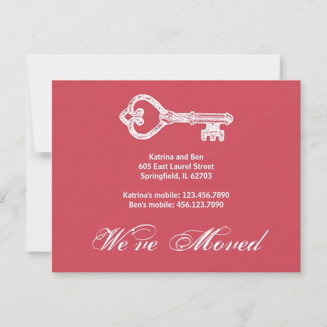 Invitación de clave de esqueleto de vintage (Anverso)