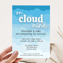 Invitación de Cloud Nueve Baby Shower