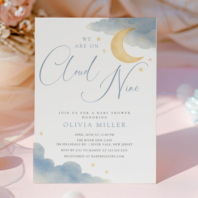 Invitación de Cloud Nueve Baby Shower (Subido por el creador)