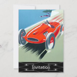 Invitación de coche de carreras