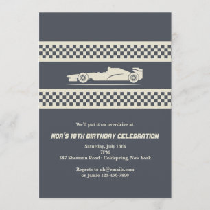 Invitación de Coche de Carreras