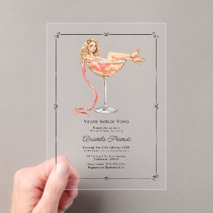 Invitación de cóctel de champán Veuve Before Vows