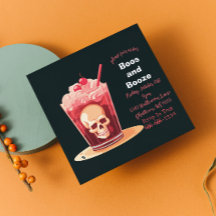 Invitación de cócteles de Halloween para adultos B